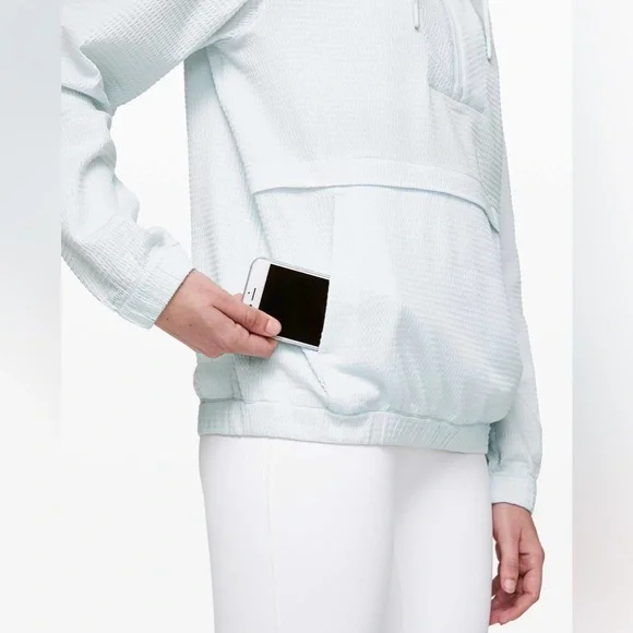 Lululemon Athletica Light Blue Half-Zip Sweatshirt - Picture 4 of 8